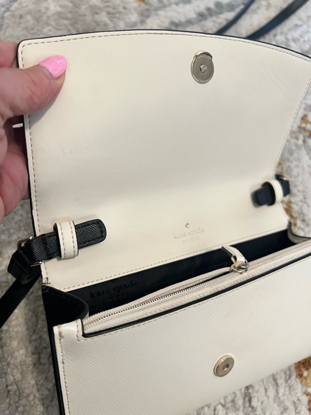 kate spade Beige, Cream & Black Colorblock Crossbody Bag - Picture 8 of 11